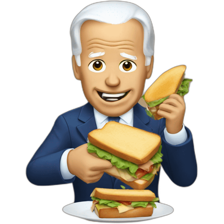 Joe Biden eating a sandwich emoji