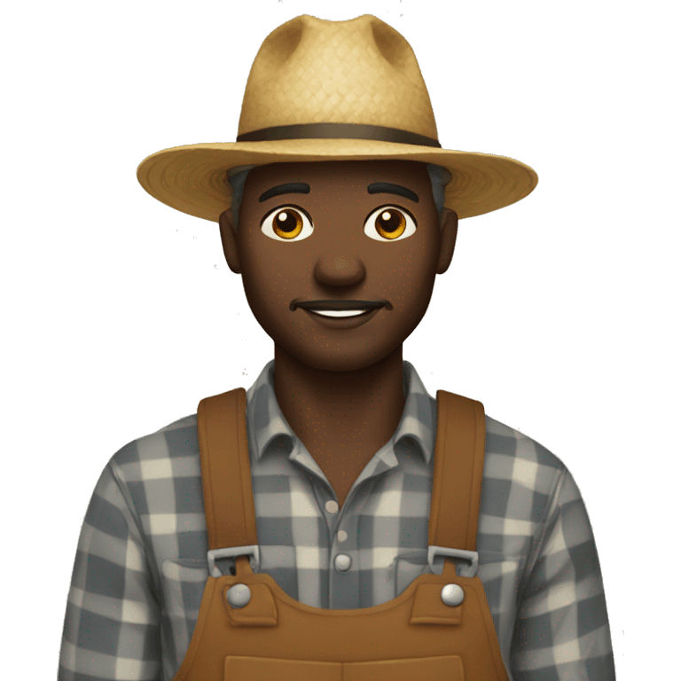 Black farmer emoji