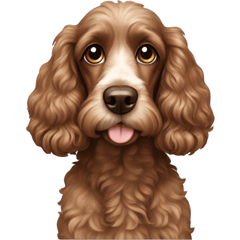 brown cocker spaniel poodle  emoji