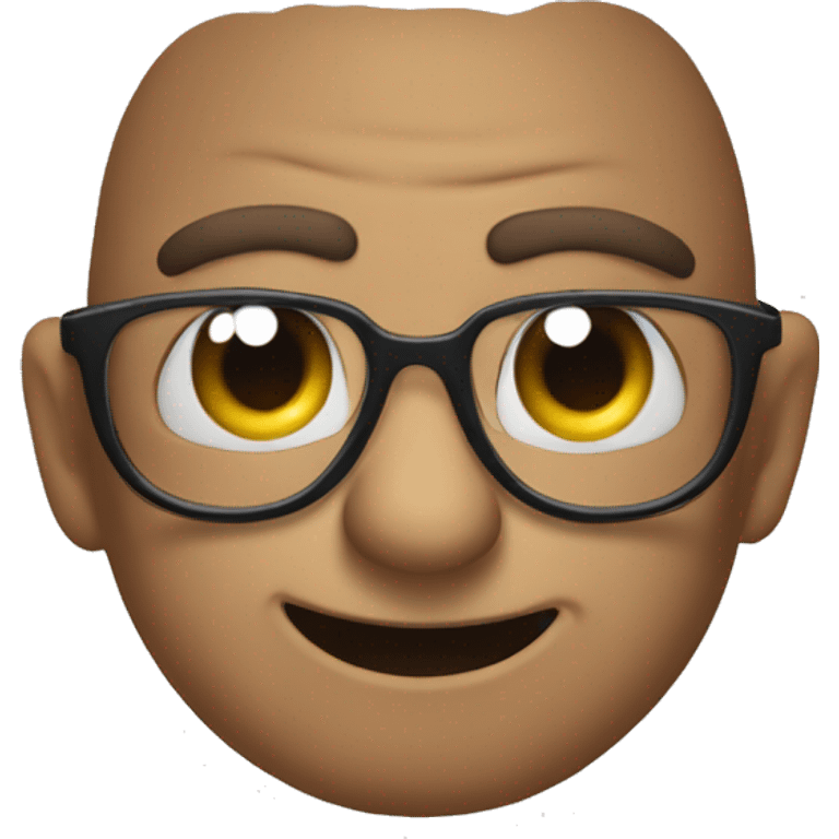 Caca idiot avec des lunettes emoji