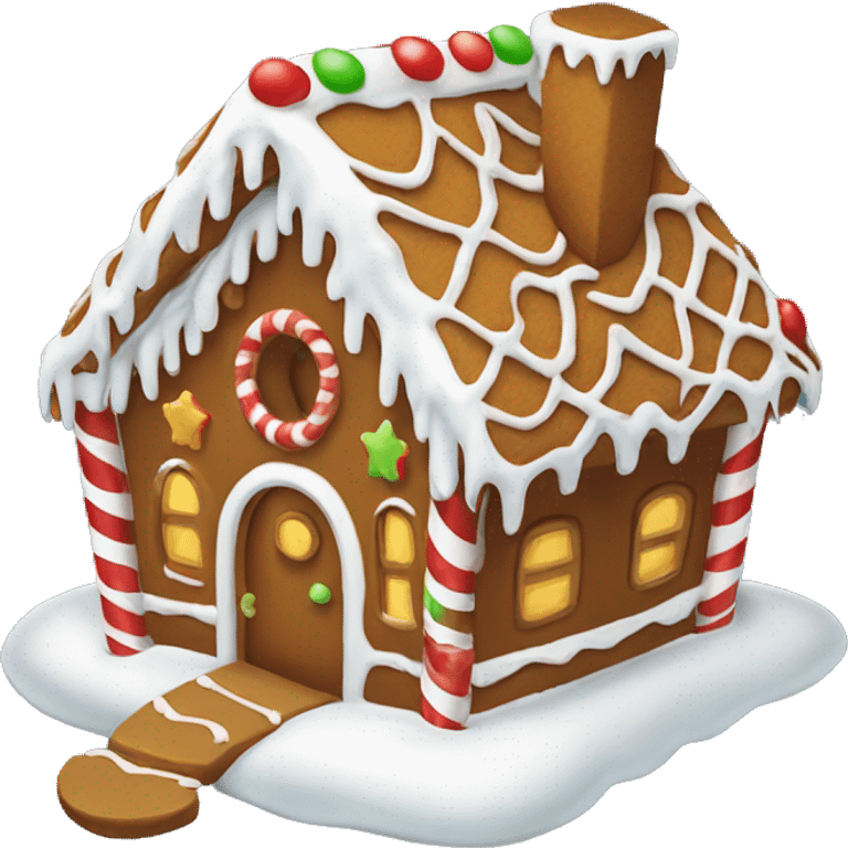 Cute gingerbread christmas house  emoji