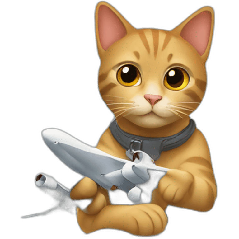 cat on a plane emoji