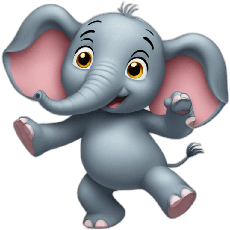 a dancing elephant emoji