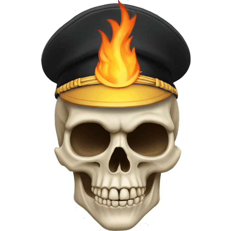 Saluting skull l fire emoji