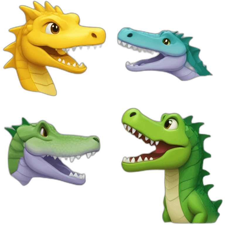 Chat avec ailes de dragon et queue de croco emoji