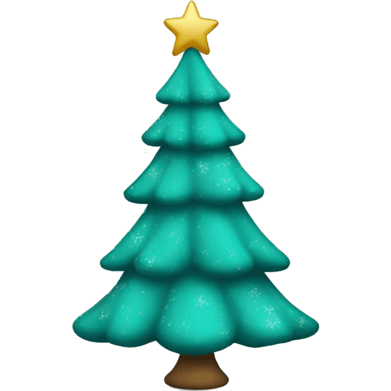 teal christmas tree emoji