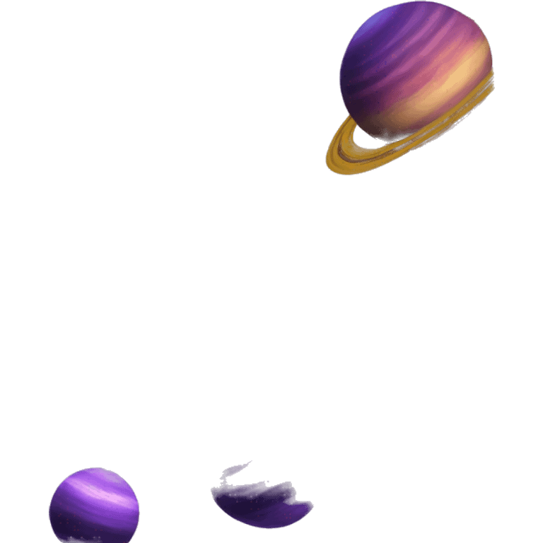 heart shape purple saturn planet emoji