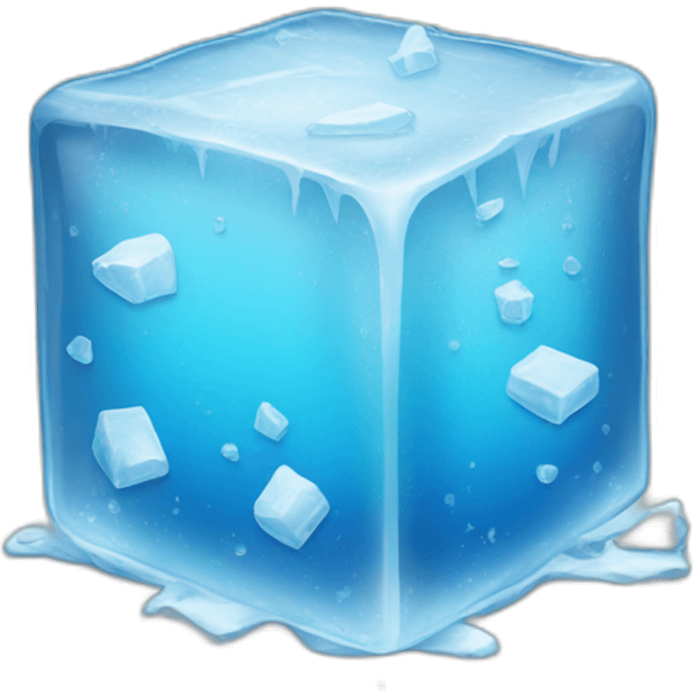 Ice frozen cube emoji