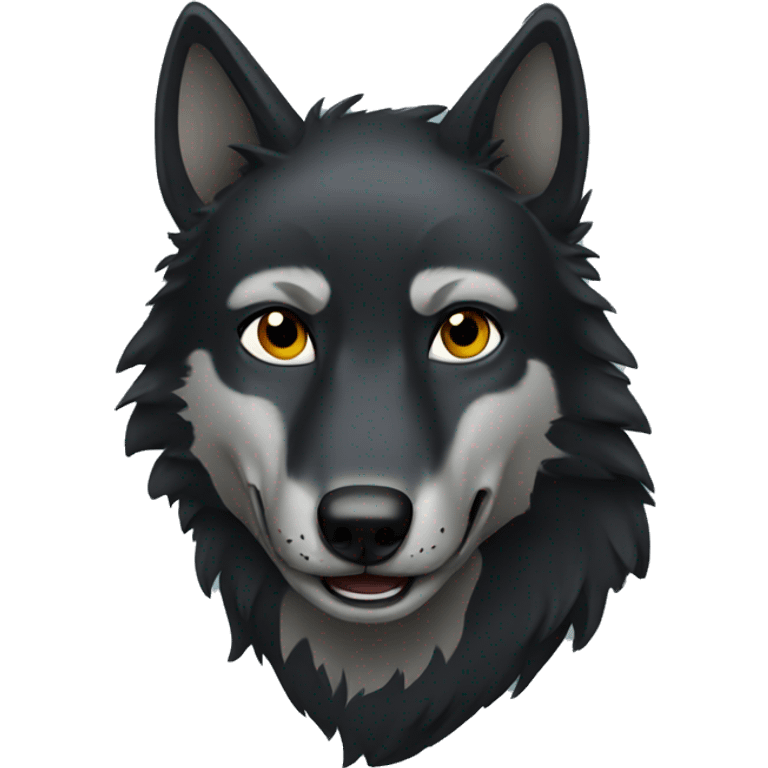 Black wolf emoji