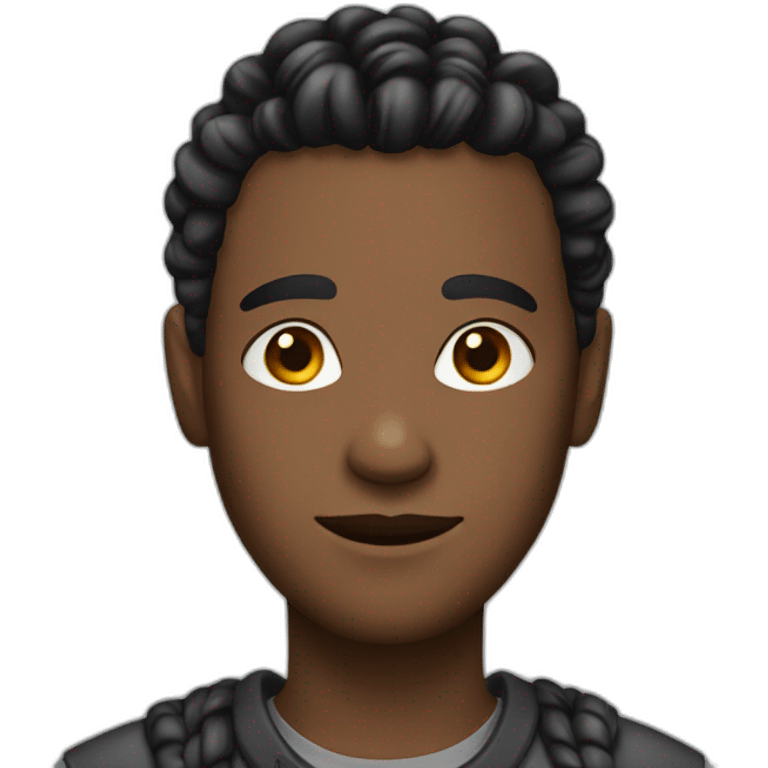 A dark young man with braids  emoji