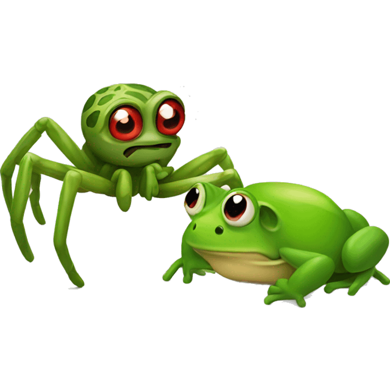 spider with frog emoji