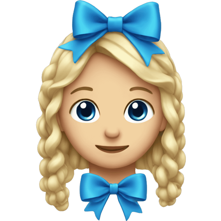 blue bow emoji