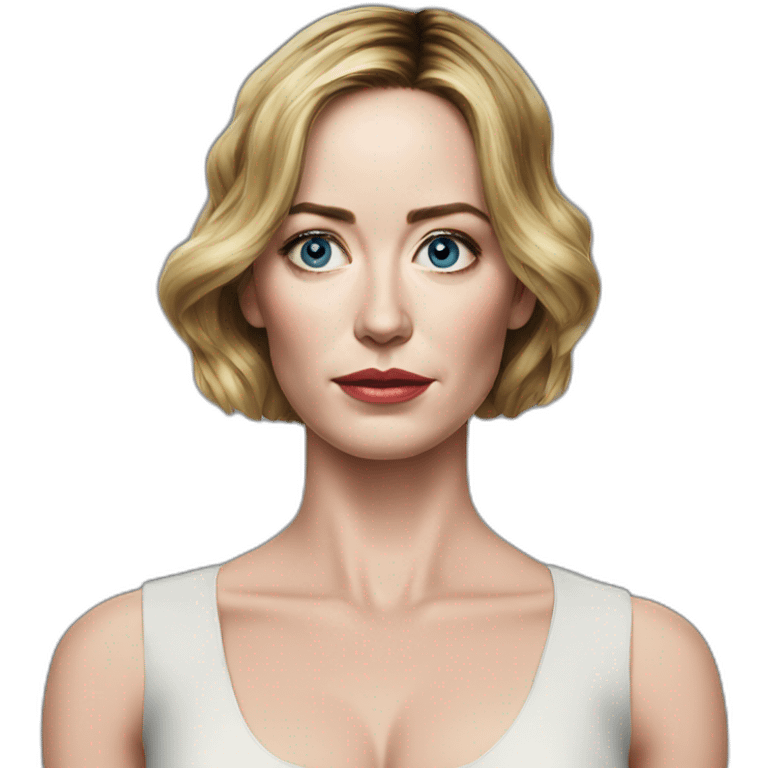 Emily Blunt serious slim emoji