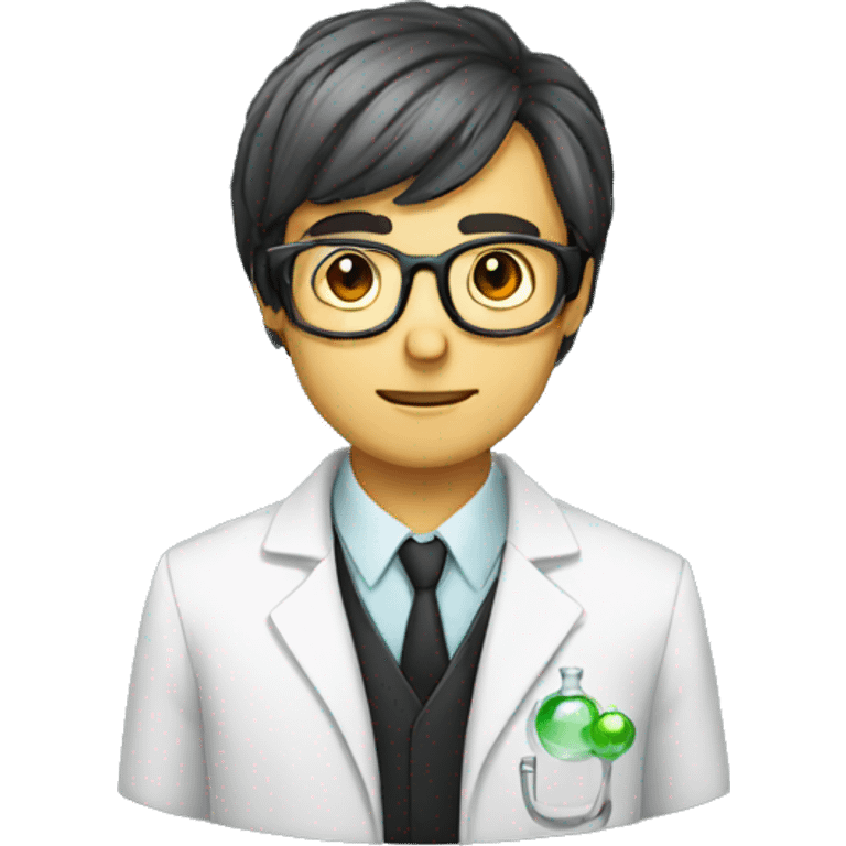 Emo male scientist with glasses emoji