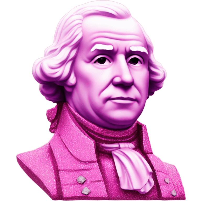 Pink ombre James Madison Statue with glitter  emoji