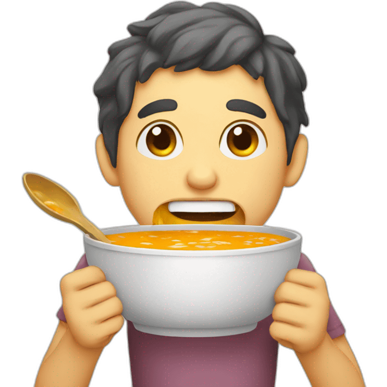 eating soup emoji