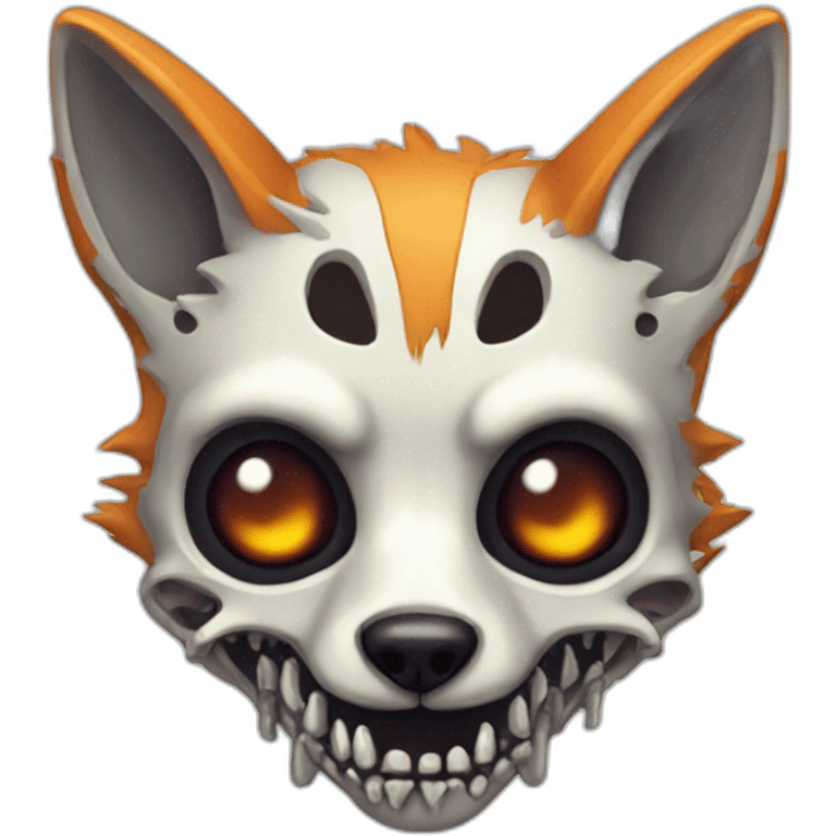 Zombie skeleton fox emoji