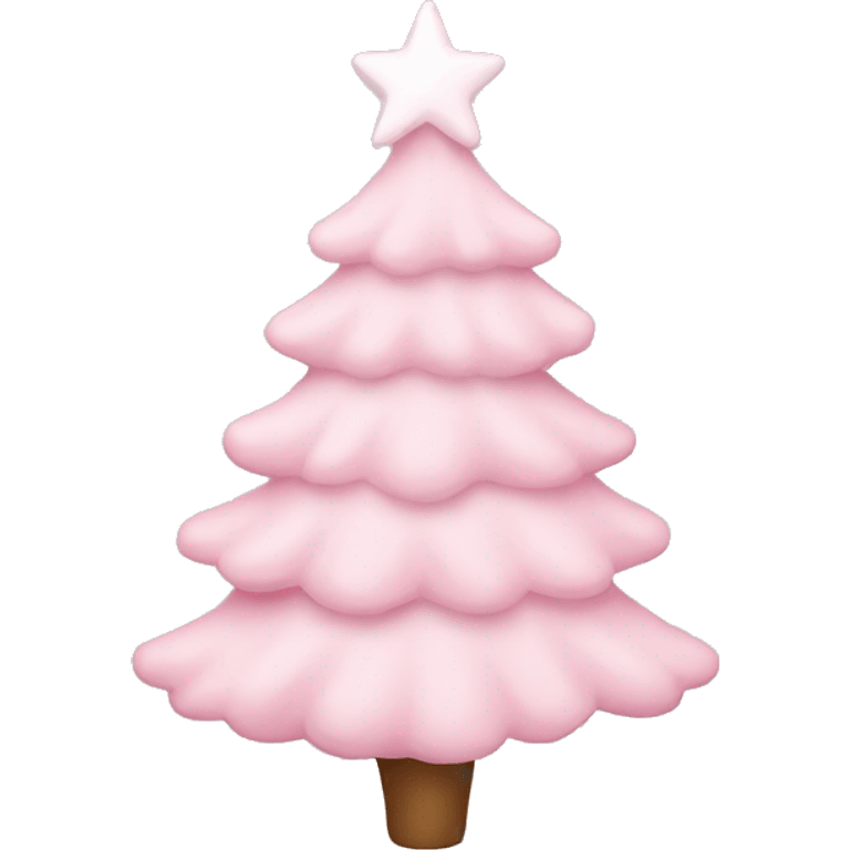 pastel pink christmas tree emoji