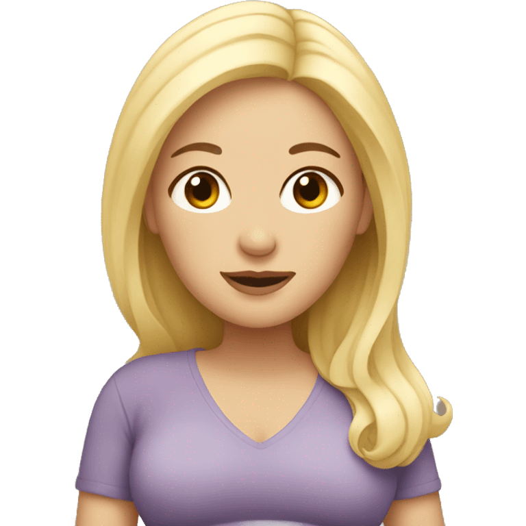 pregnant white blonde woman  emoji