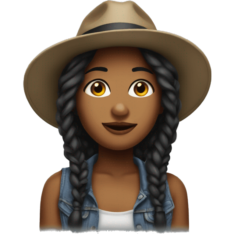 realistic solo girl in hat emoji