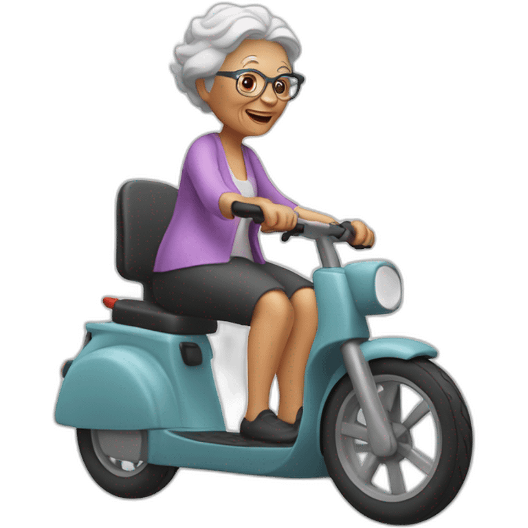 Grandma on a scootmobile emoji