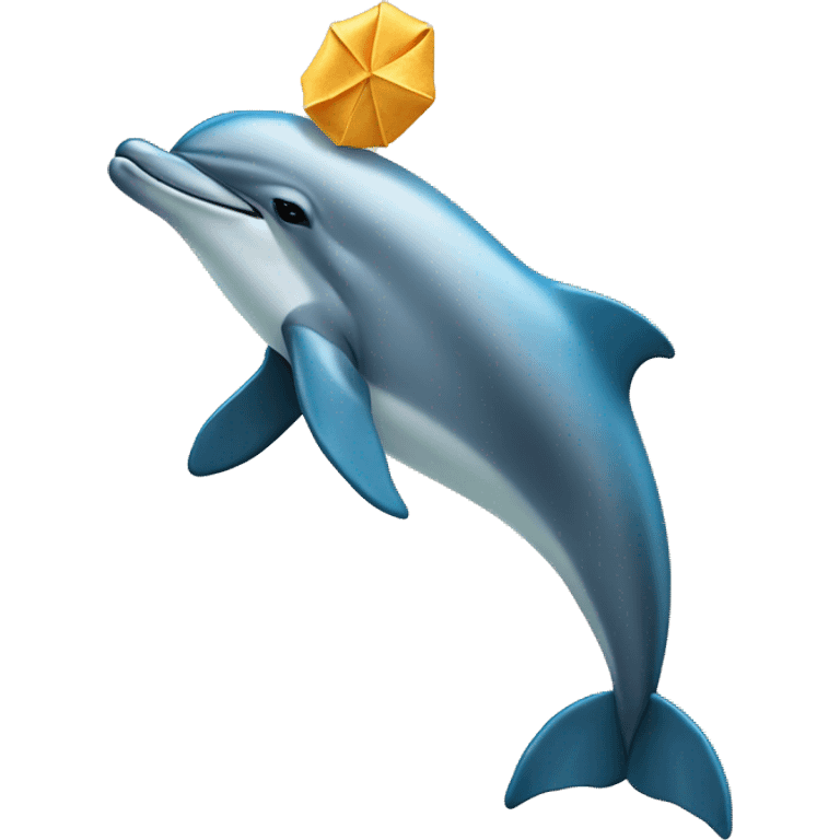 dolphin with fortune cookie emoji