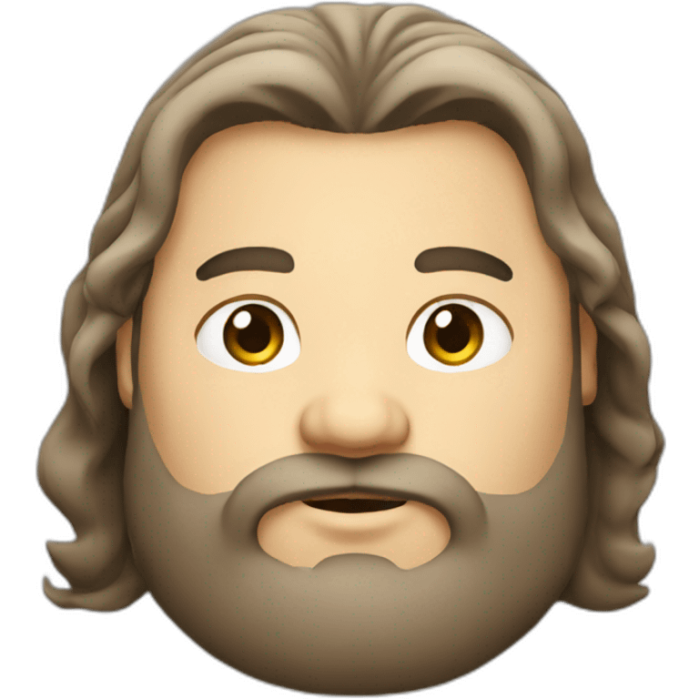 fat guy with long hair and beard emoji