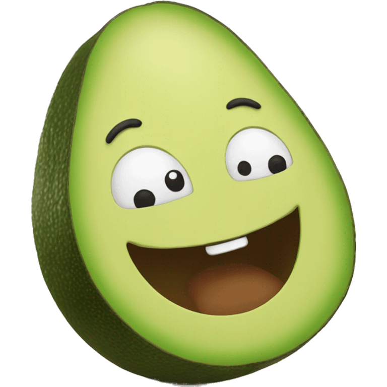 a happy avocado  emoji