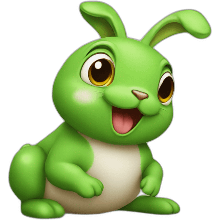 Lapins sur grenouille emoji