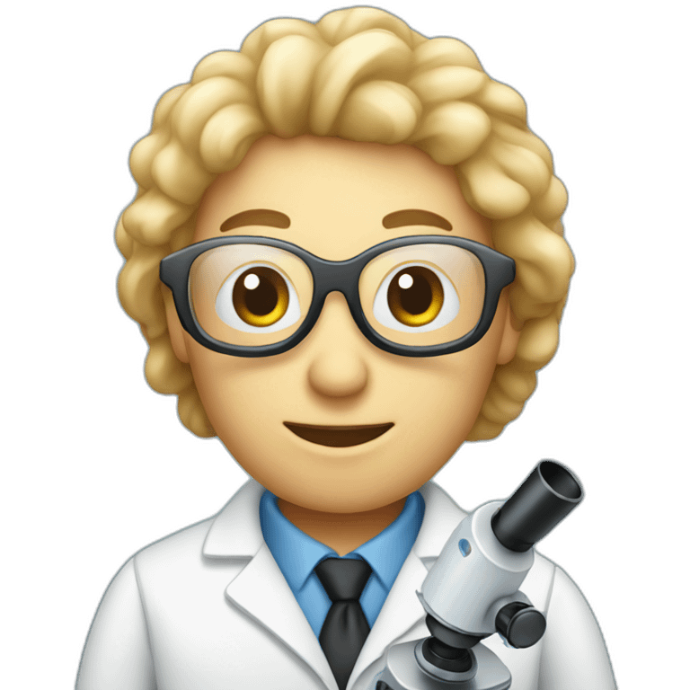 microbiologist with a microscope emoji