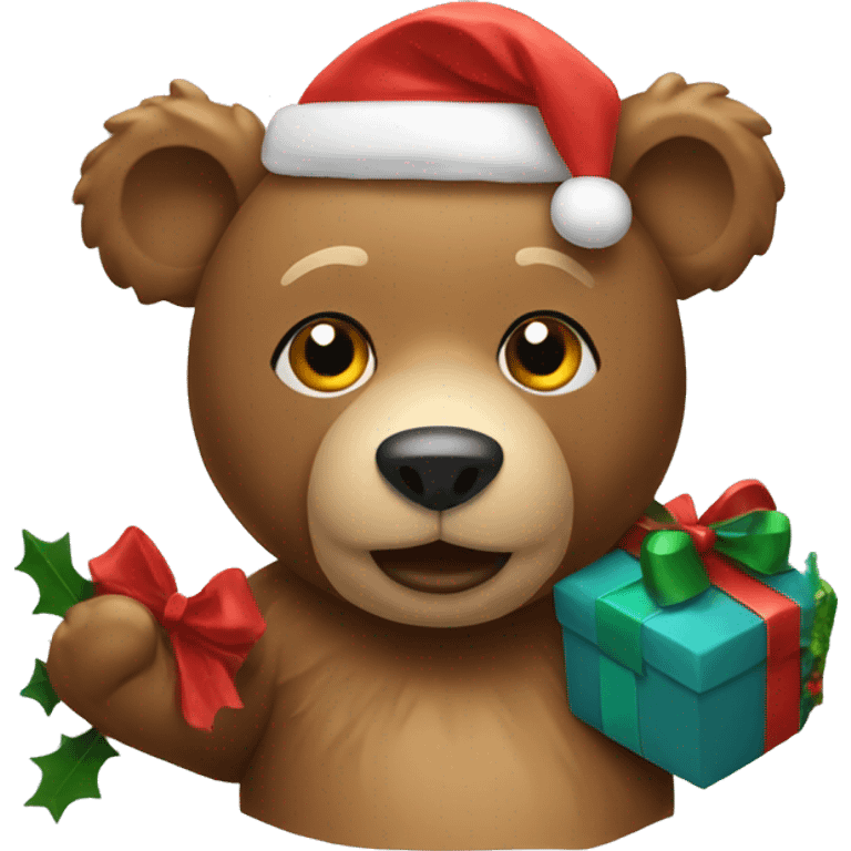 Christmas bear emoji