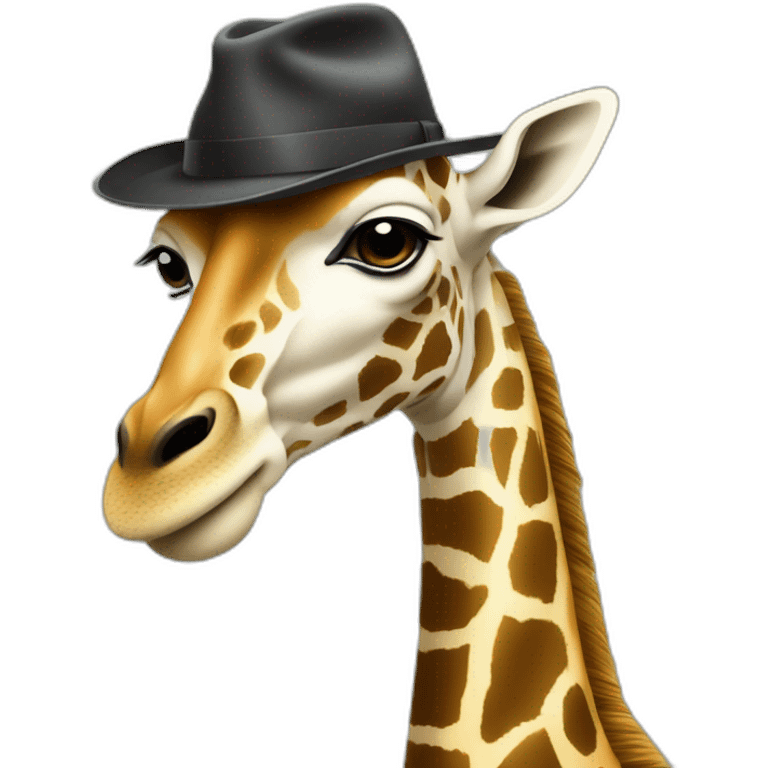 Girafe avec un chapeau chinois sur la tête emoji