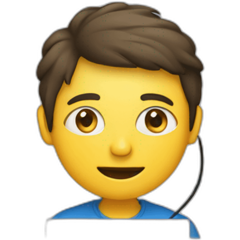 Developper human on computer emoji