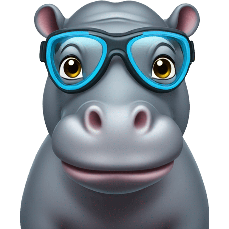 Hippo with a snorkel  emoji