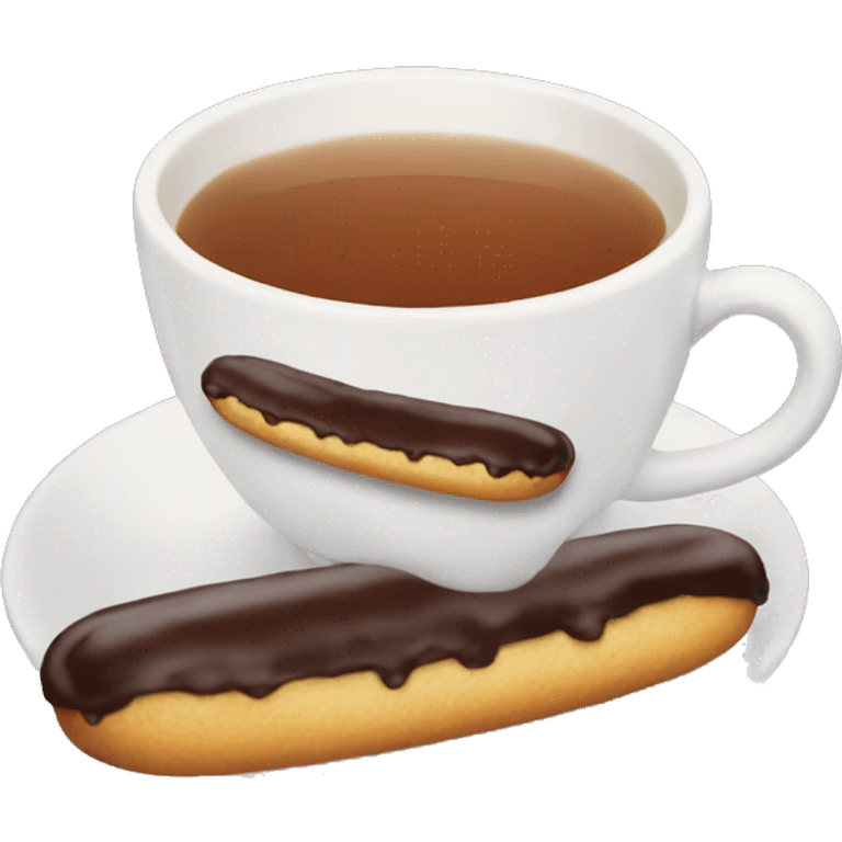 Tea with eclair emoji