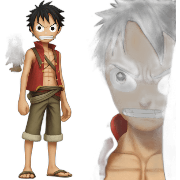 luffy standing with is scar emoji