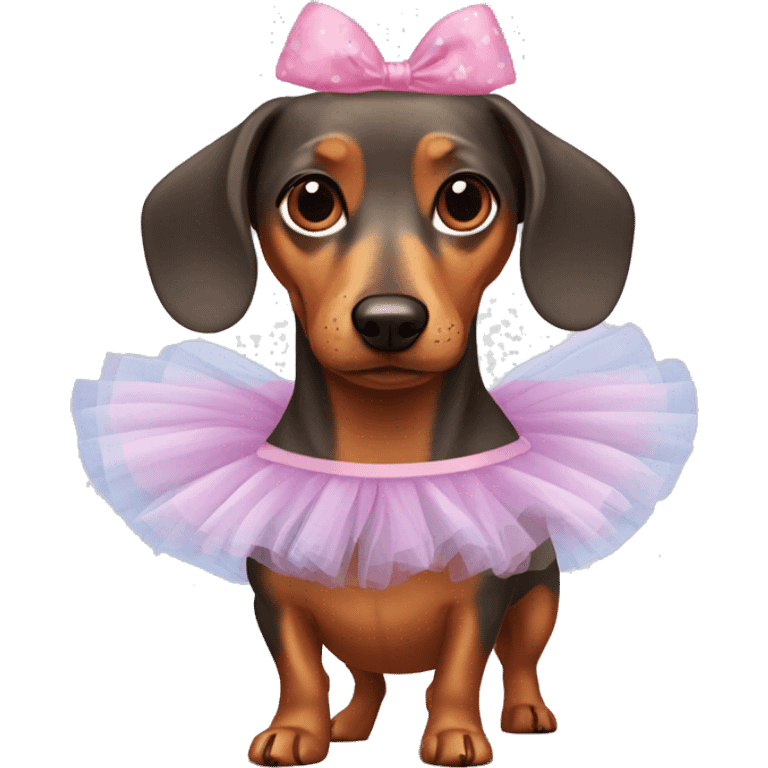 weiner dog with tutu emoji