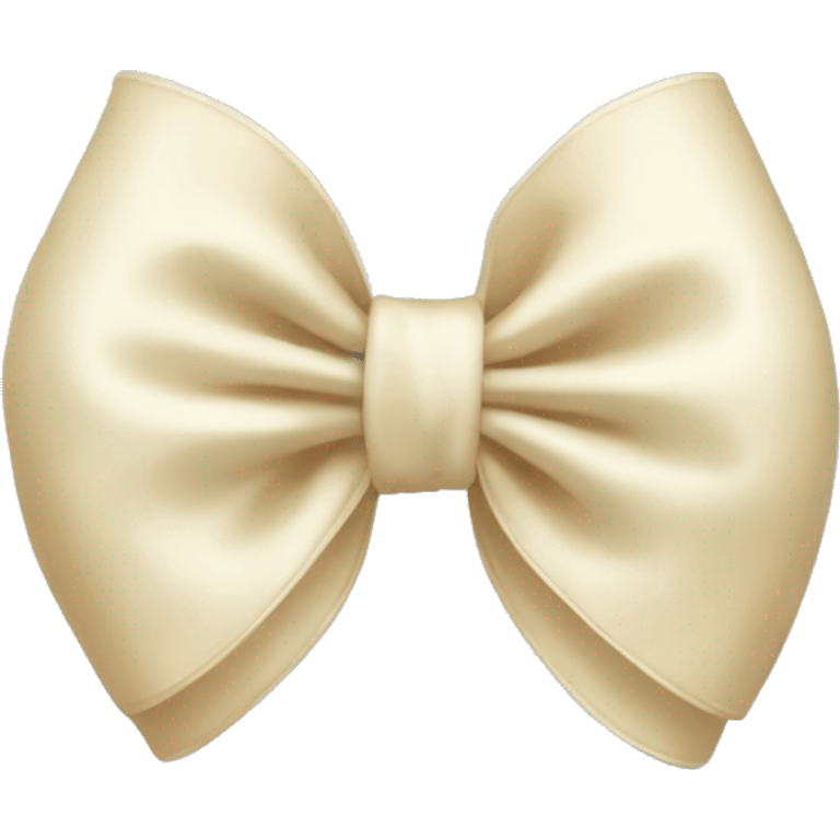 Cream colored bow emoji