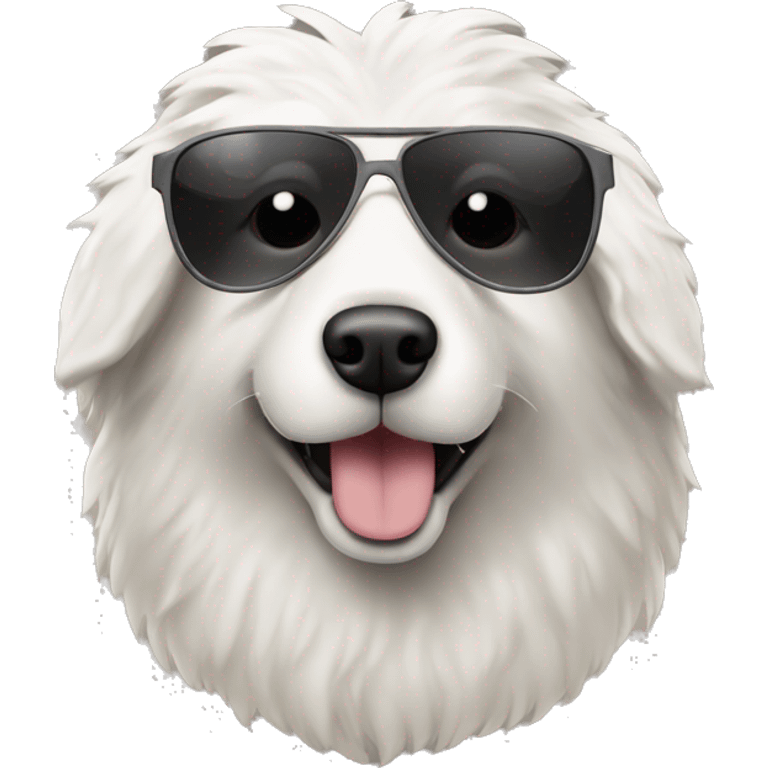 Sheepdog with sunglasses  emoji