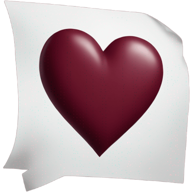 burgundy heart emoji