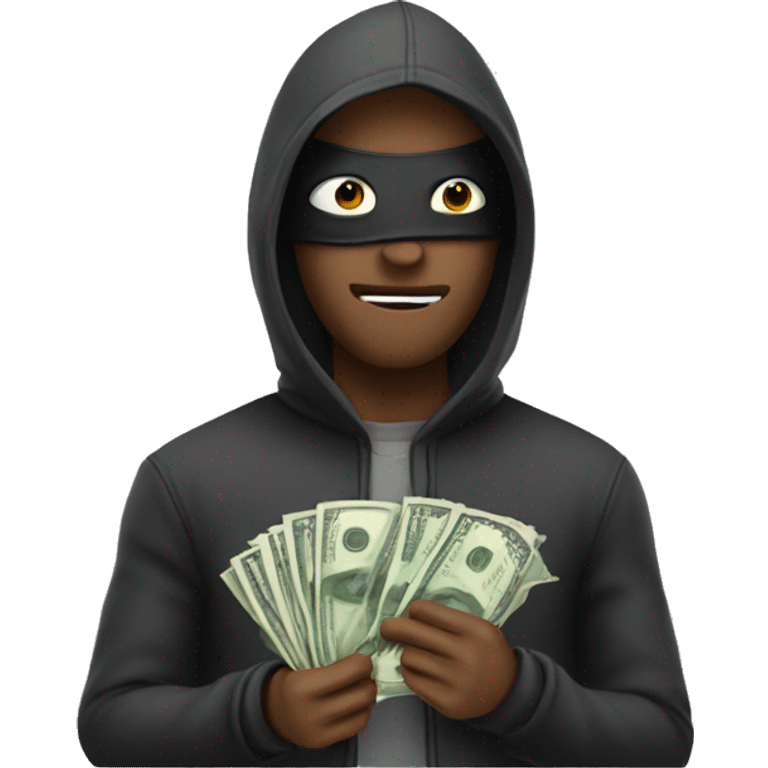 Robber with money emoji