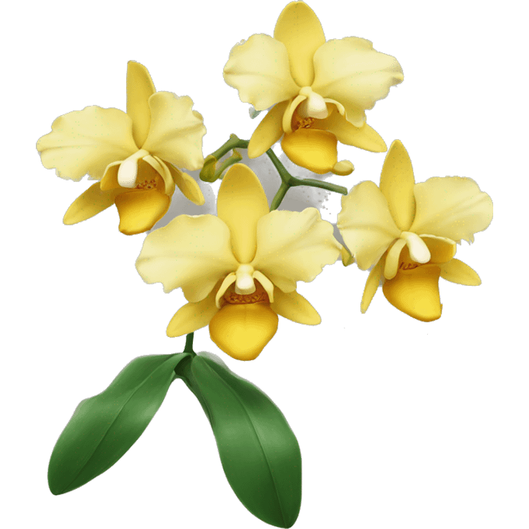 Yellow orchid emoji