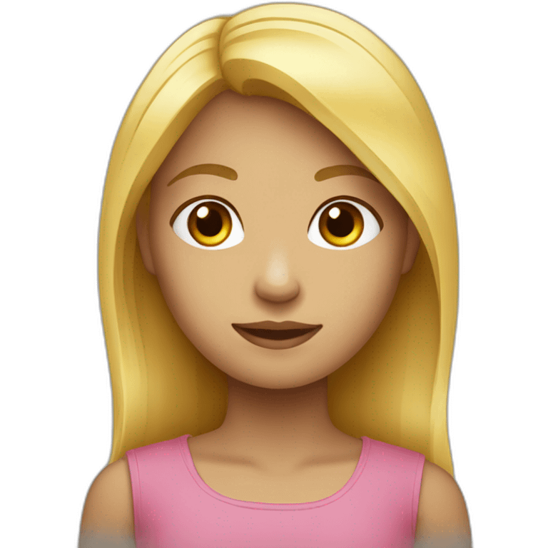 Fille avec un énorme front emoji