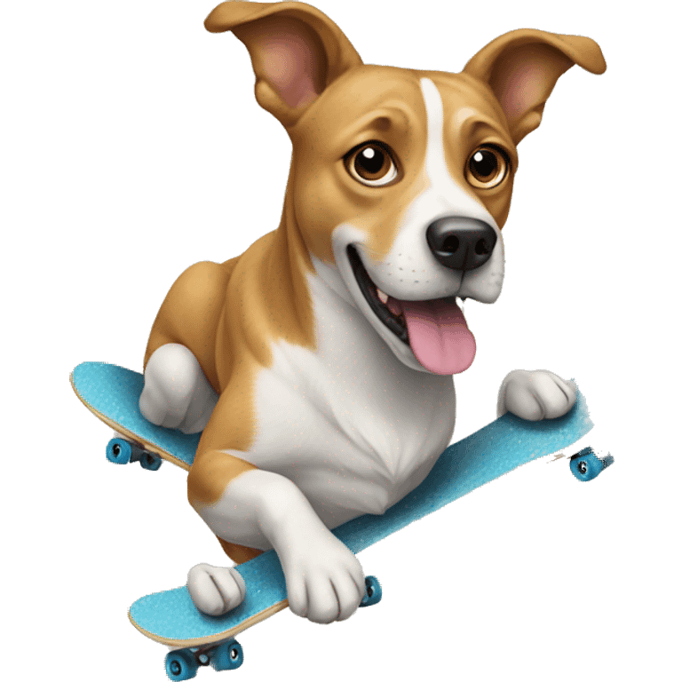 dog with skate emoji