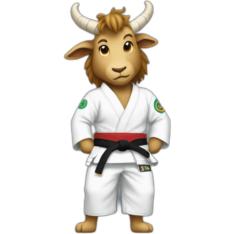 Capricorn wearing a Jiu-Jitsu gi emoji