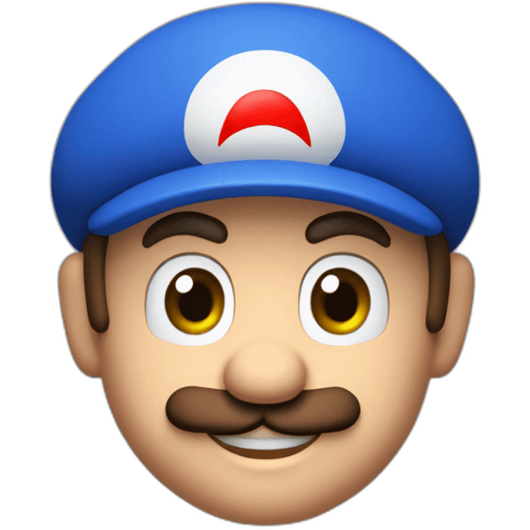 Mario Bros, Hat Red, Blue Eyes emoji