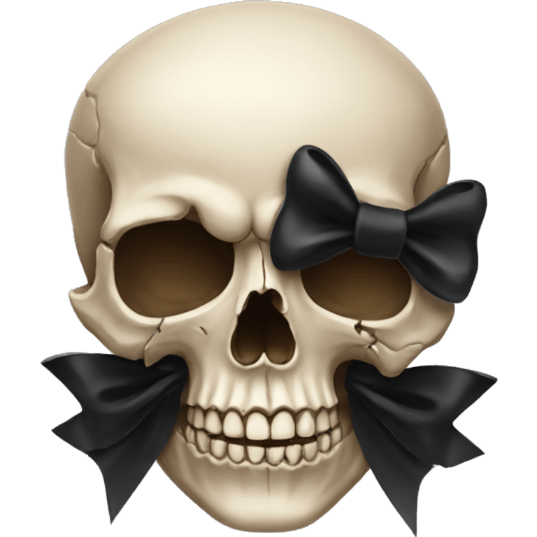 Skull with bow emoji