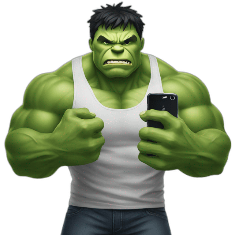 Hulk with iPhone  emoji