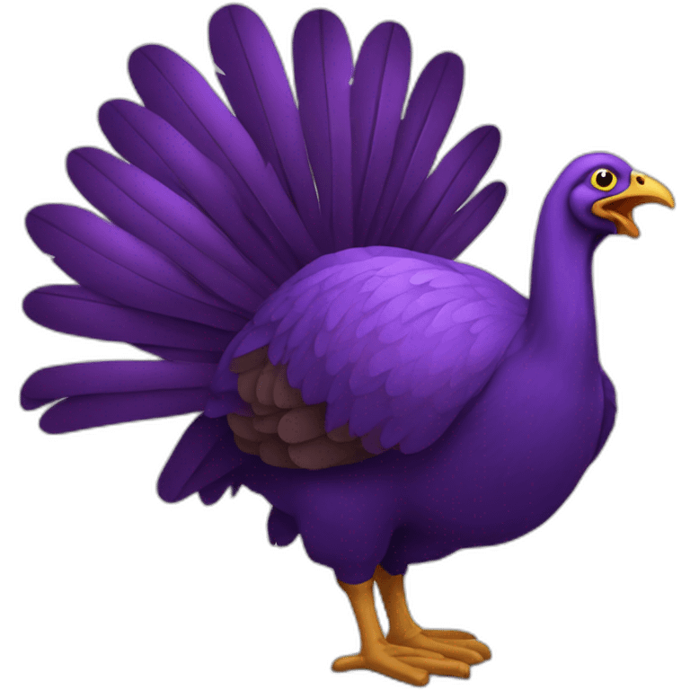 purple turkey emoji