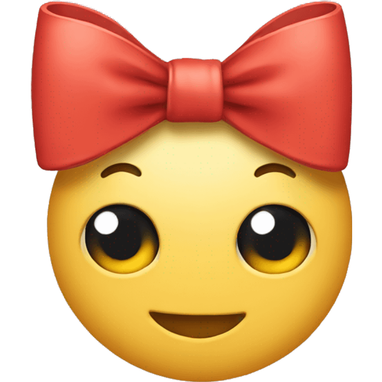 Emoji with a bow emoji